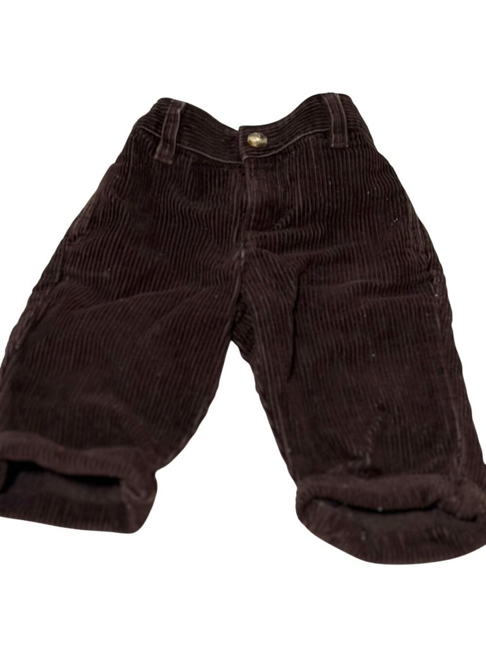 VIntage baby Gap Thick Brown Corduroy Pants Toddler Baby Size 12 18 months Cuffe